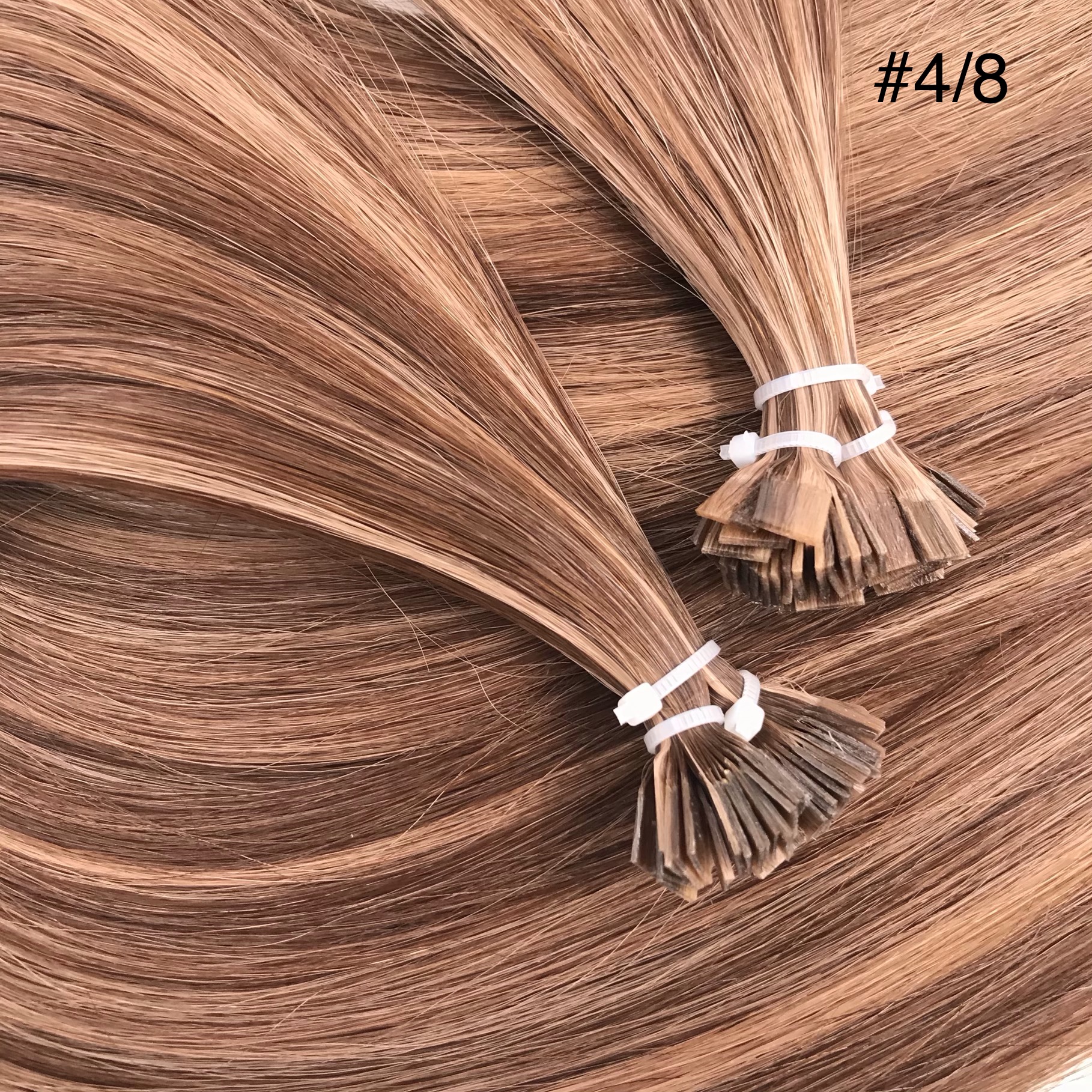  High-quality Hair Extensions Supplier Flat tip Piano color #4/8 J13